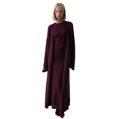 Cardigan Knitted Cardigan Sleeveless Dress Two-piece Set