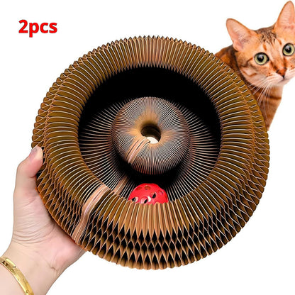 Cat Toy With Bells Accordion-style Scratching Post For Cats