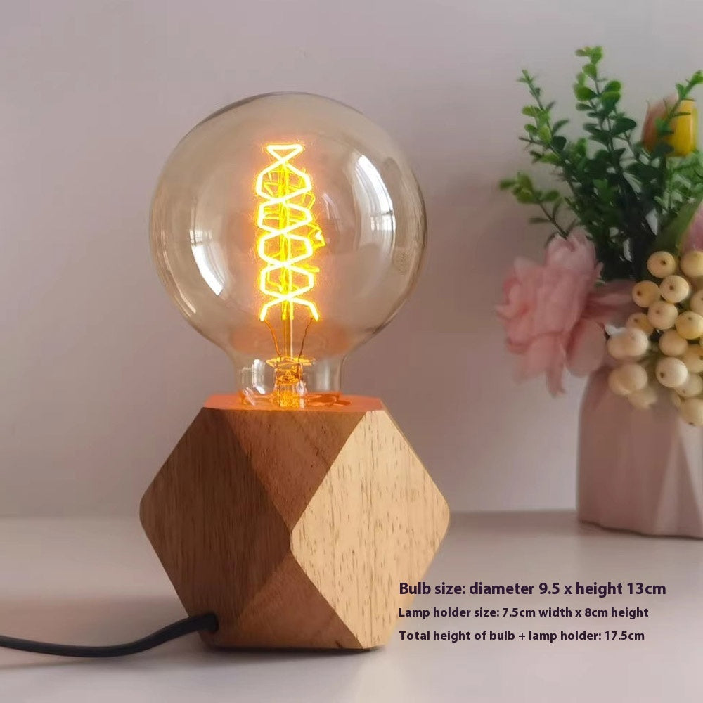 Vintage Edison Bulb Night Lamp - Japanese Aesthetic Warm Ambient Lighting