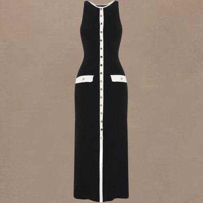 Knitted Elegant Sleeveless Dress For Women