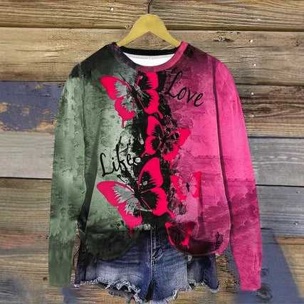 Women's Long-sleeve T-shirt With 3D Print