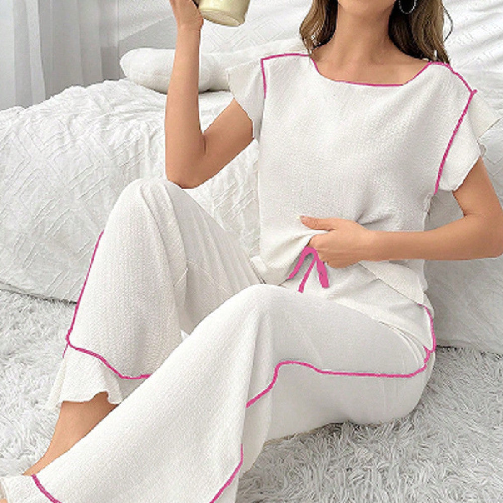 Women's Comfortable Crew-neck Pajama Set