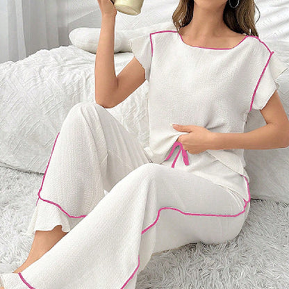 Women's Comfortable Crew-neck Pajama Set