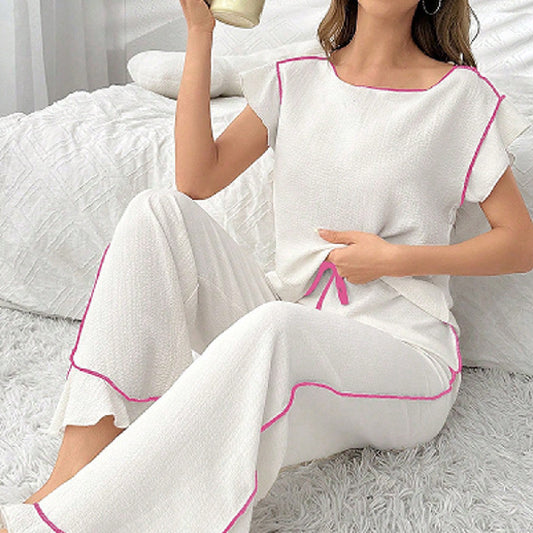 Women's Comfortable Crew-neck Pajama Set