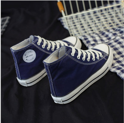 High-top canvas shoes