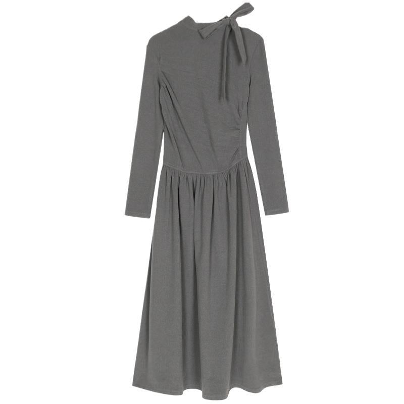 Figure-flattering Dress For Womenfitted At The Waist With A High Neckline