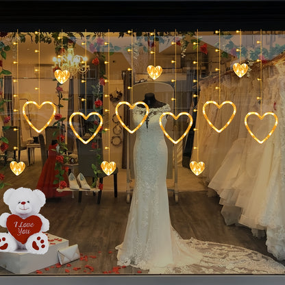 LED String Lights, Heart-shaped Fairy Lights, Suitable For Valentine's Day Weddings, Restaurants, Hotels