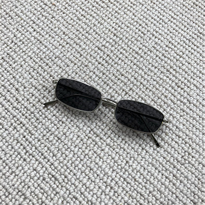 Retro Small Box Square Metal Glasses