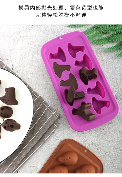 Halloween mold diy glue dripper pumpkin biscuit cake mold Candy Flip candy cookie skull skull chocolate mold
