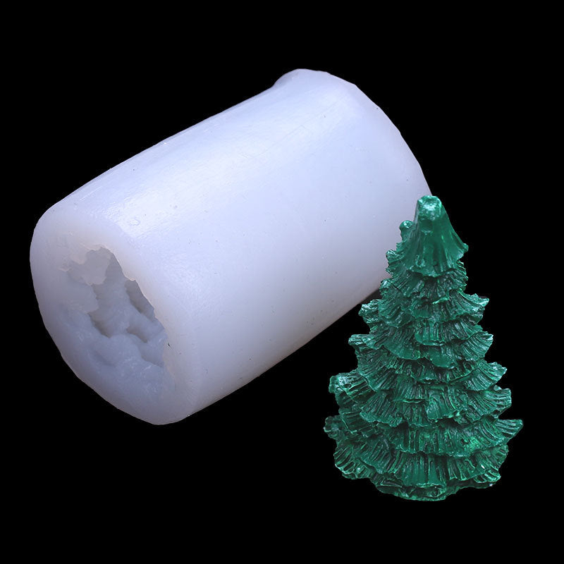 Christmas Christmas tree decoration silicone mold DIY aromatherapy candle 3D stereo Christmas tree plaster car decoration