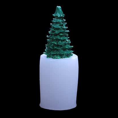 Christmas Christmas tree decoration silicone mold DIY aromatherapy candle 3D stereo Christmas tree plaster car decoration