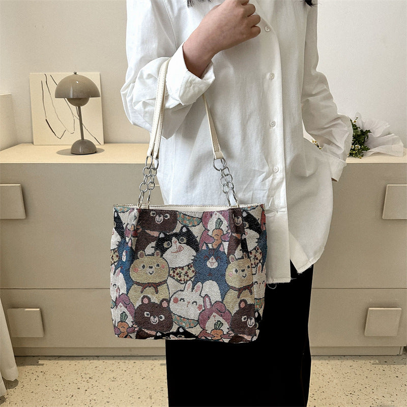 Casual Large Capacity Women's Bag Spring New Fashion Canvas Bag