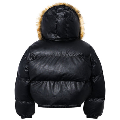 Retro-style Padded Cotton Coat With A Thick Fur Collarunisex