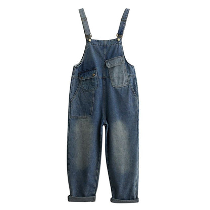 Women's Casual Plus-size Versatile Loose Denim Overalls