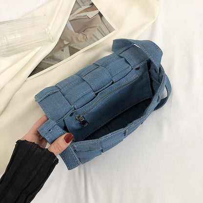 Women's Fashion All-match One-shoulder Crossbody Woven Bag