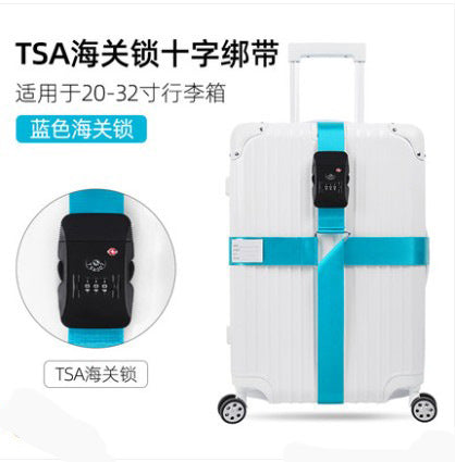 Trunk strap cross packing belt safety fixing consignment travel box protection tightening reinforcement belt binding rope