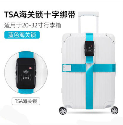 Trunk strap cross packing belt safety fixing consignment travel box protection tightening reinforcement belt binding rope