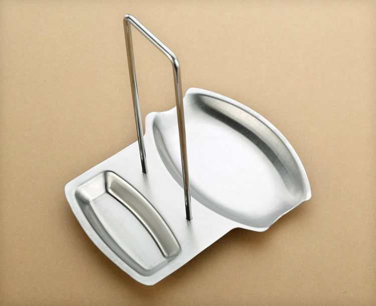 Spot 304 Stainless Steel Pot Lid Rack Storage Pot Storage Rack with Drain Tray Chopping Board Punch-Free Lid Spoon