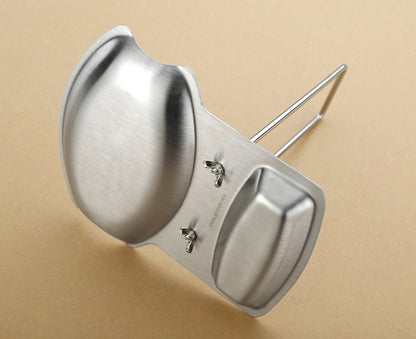 Spot 304 Stainless Steel Pot Lid Rack Storage Pot Storage Rack with Drain Tray Chopping Board Punch-Free Lid Spoon