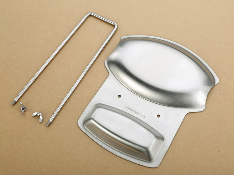 Spot 304 Stainless Steel Pot Lid Rack Storage Pot Storage Rack with Drain Tray Chopping Board Punch-Free Lid Spoon