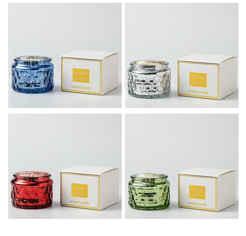 Byme Small Soy Wax Scented Candles for Home Use, Fragrance Decorations, Christmas Creative Painted Candle Cups, Gift Wholesale