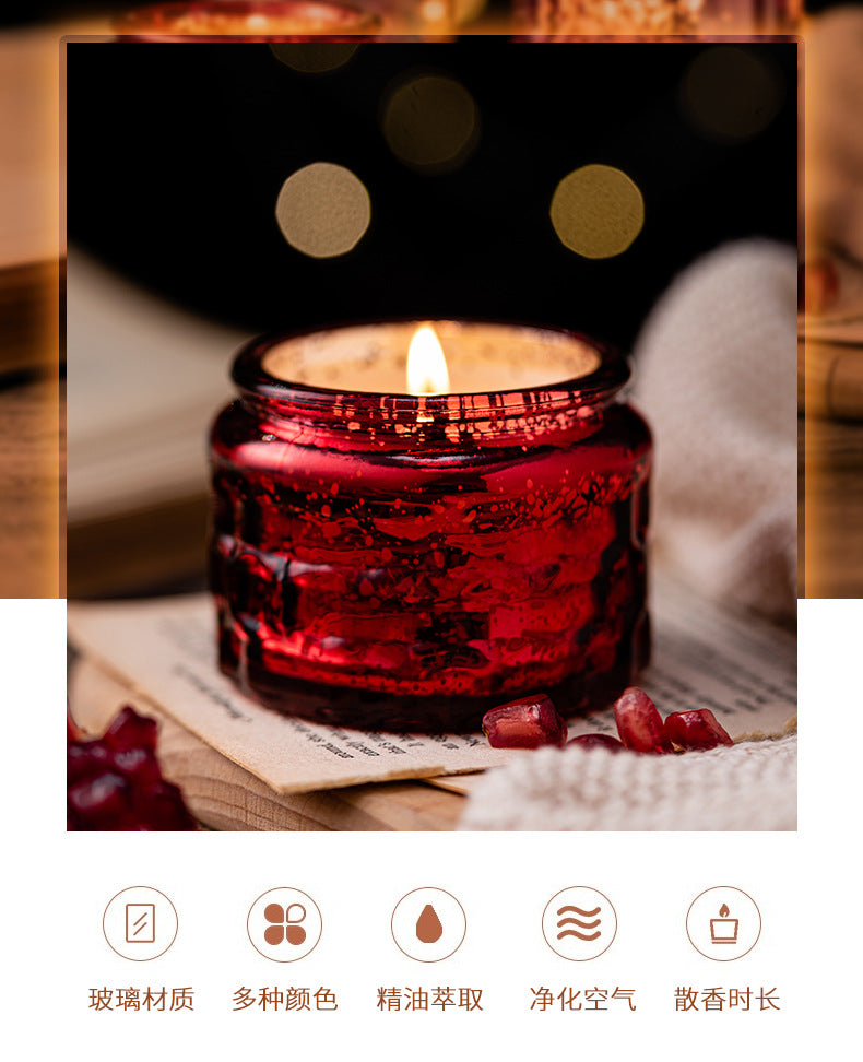Byme Small Soy Wax Scented Candles for Home Use, Fragrance Decorations, Christmas Creative Painted Candle Cups, Gift Wholesale