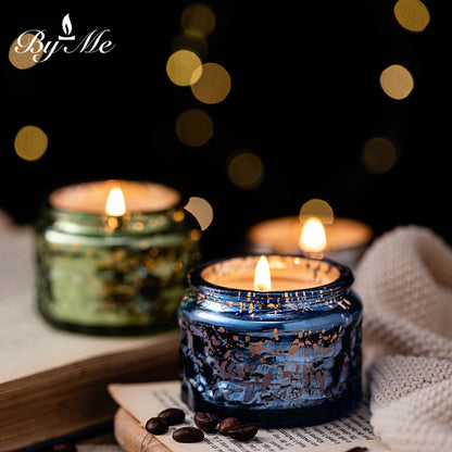 Byme Small Soy Wax Scented Candles for Home Use, Fragrance Decorations, Christmas Creative Painted Candle Cups, Gift Wholesale