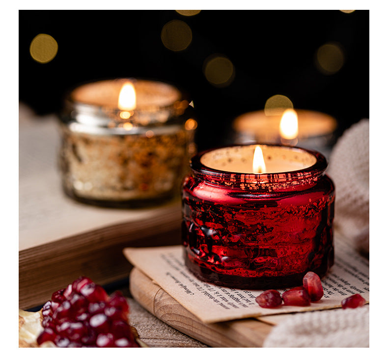 Byme Small Soy Wax Scented Candles for Home Use, Fragrance Decorations, Christmas Creative Painted Candle Cups, Gift Wholesale