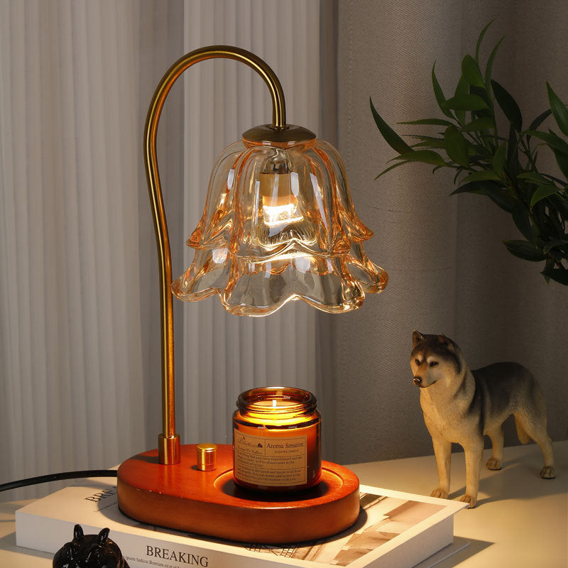 Luxury French Retro Wax Warmer - Elegant Bedside Fragrance Lamp with Dimmer