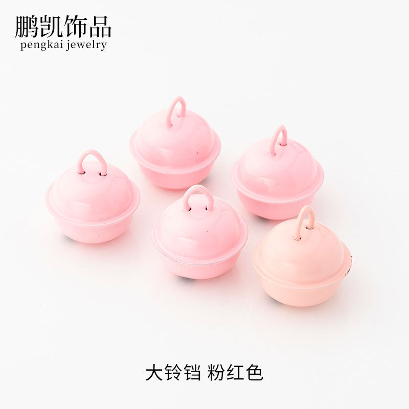22mm Colorful Cute Small Bell Metal Pet Open-Ended Bell Handmade Material DIY Creative Accessory Iron