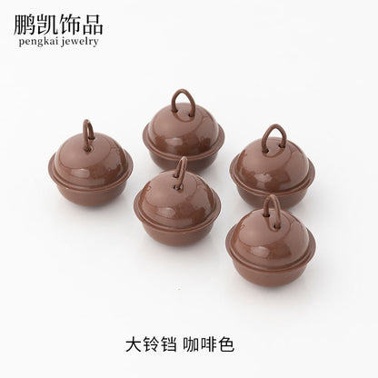 22mm Colorful Cute Small Bell Metal Pet Open-Ended Bell Handmade Material DIY Creative Accessory Iron