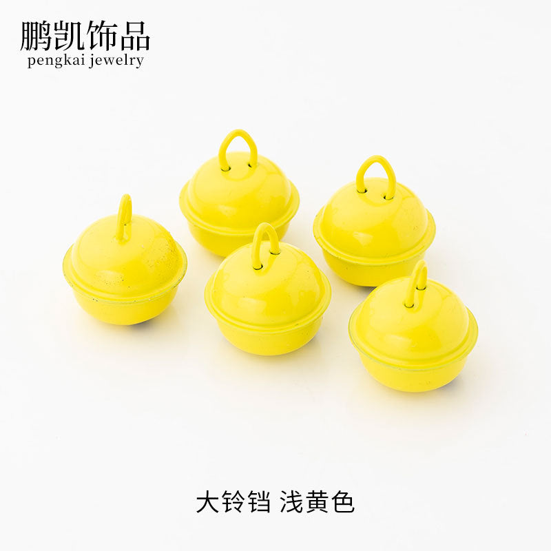 22mm Colorful Cute Small Bell Metal Pet Open-Ended Bell Handmade Material DIY Creative Accessory Iron
