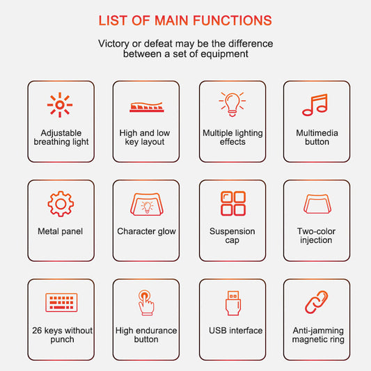 Ergonomische kabelgebundene Gaming-Tastatur mit RGB-Hintergrundbeleuchtung und Handyhalterung