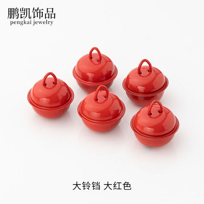 22mm Colorful Cute Small Bell Metal Pet Open-Ended Bell Handmade Material DIY Creative Accessory Iron