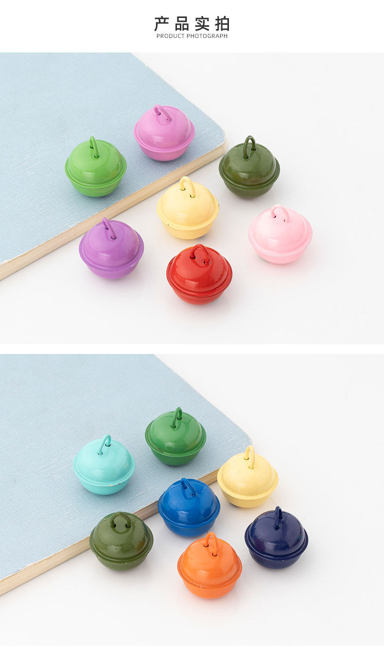 22mm Colorful Cute Small Bell Metal Pet Open-Ended Bell Handmade Material DIY Creative Accessory Iron