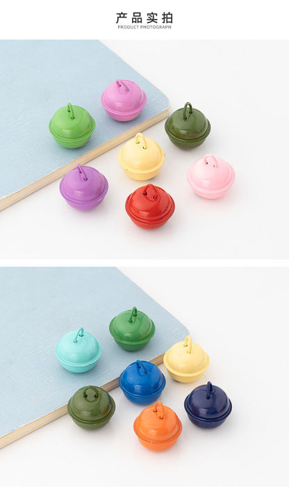 22mm Colorful Cute Small Bell Metal Pet Open-Ended Bell Handmade Material DIY Creative Accessory Iron