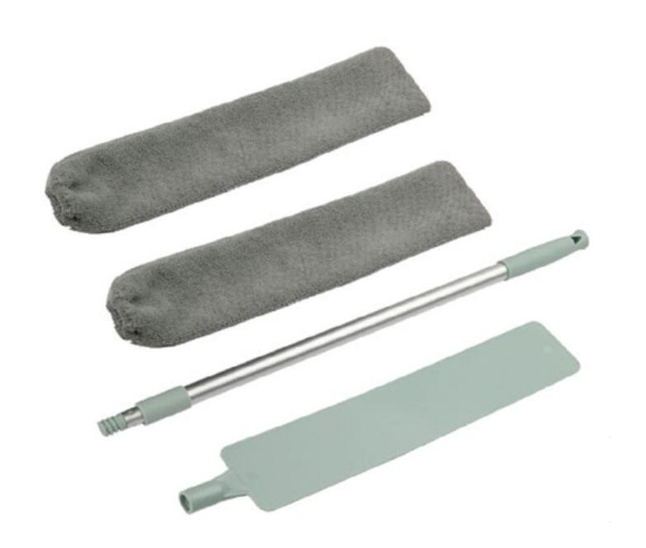 Premium Extendable Gap Cleaning Brush - Under Bed Duster with Microfiber Cloth | Hard-to-Reach Dust Removal Tool