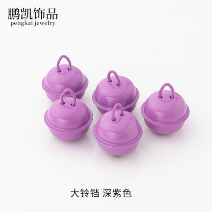 22mm Colorful Cute Small Bell Metal Pet Open-Ended Bell Handmade Material DIY Creative Accessory Iron