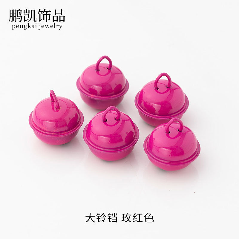 22mm Colorful Cute Small Bell Metal Pet Open-Ended Bell Handmade Material DIY Creative Accessory Iron
