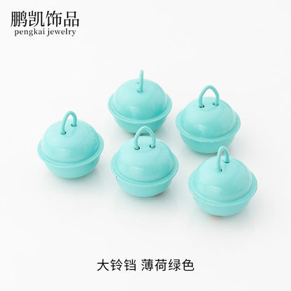 22mm Colorful Cute Small Bell Metal Pet Open-Ended Bell Handmade Material DIY Creative Accessory Iron
