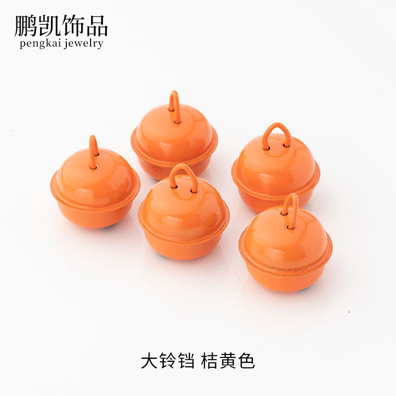 22mm Colorful Cute Small Bell Metal Pet Open-Ended Bell Handmade Material DIY Creative Accessory Iron