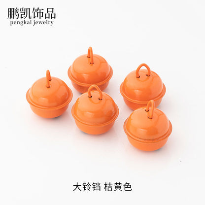 22mm Colorful Cute Small Bell Metal Pet Open-Ended Bell Handmade Material DIY Creative Accessory Iron
