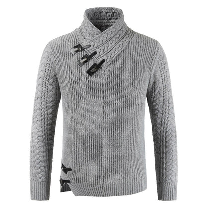 Men's Scalp Button Irregular Long Sleeve T-Shirt