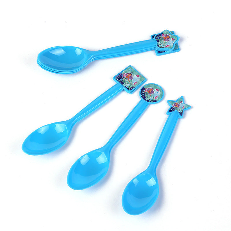 Disposable knife, fork, spoon, paper cup, paper plate