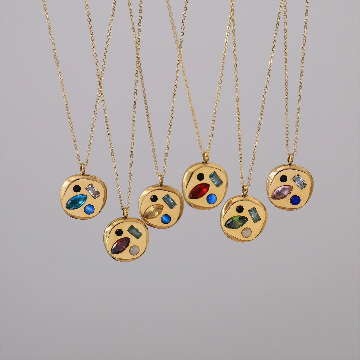 Colorful Zircon Mom Necklace December Birthday Stone Valentine's Day Gift Gifts For Moms Necklace