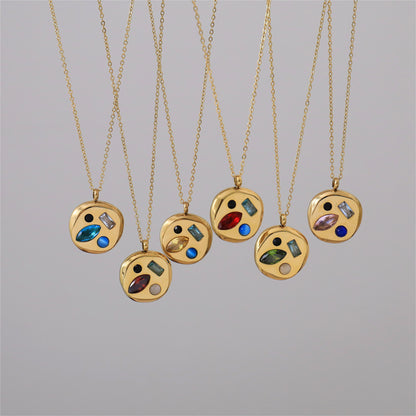 Colorful Zircon Mom Necklace December Birthday Stone Valentine's Day Gift Gifts For Moms Necklace