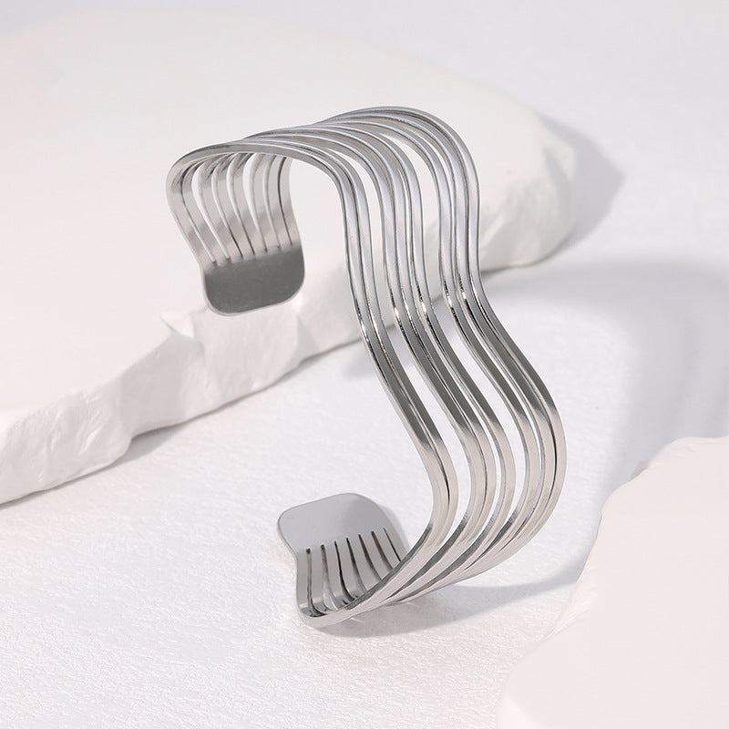 European And American Geometric Line Simple Cold Style Bracelet