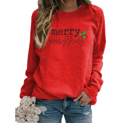 AliExpress eba/wish cross-border best selling Christmas Merry Christmas printed crew neck vests for autumn and winter