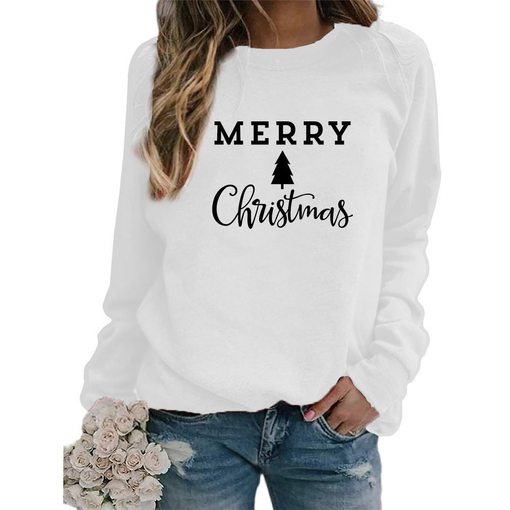Christmas tree Merry Christmas printed crew neck sweater autumn and winter Europe and the United States best selling AliExpress ebay cross-border