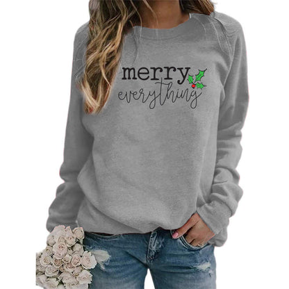 AliExpress eba/wish cross-border best selling Christmas Merry Christmas printed crew neck vests for autumn and winter